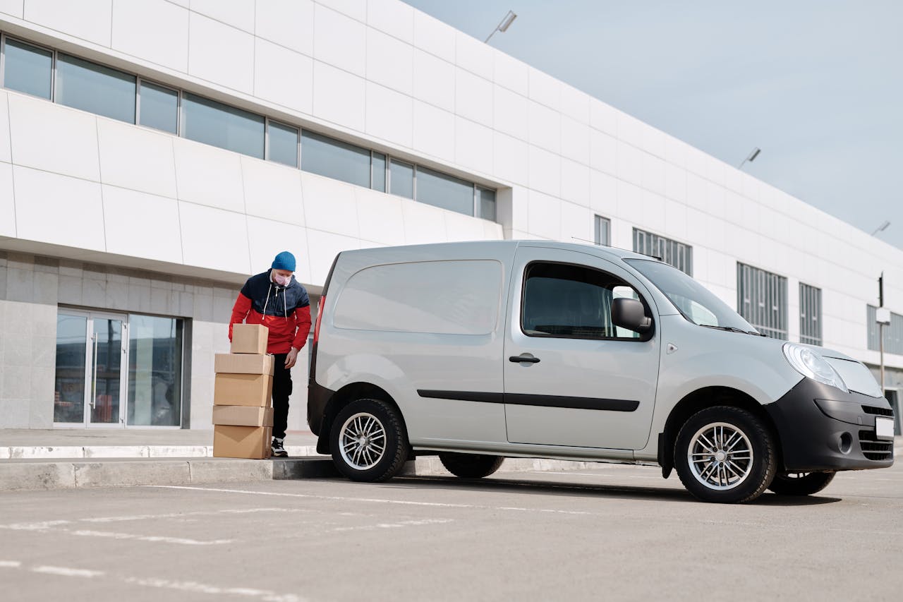 Work Vehicle Van Being Used for Business