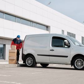 Work Vehicle Van Being Used for Business